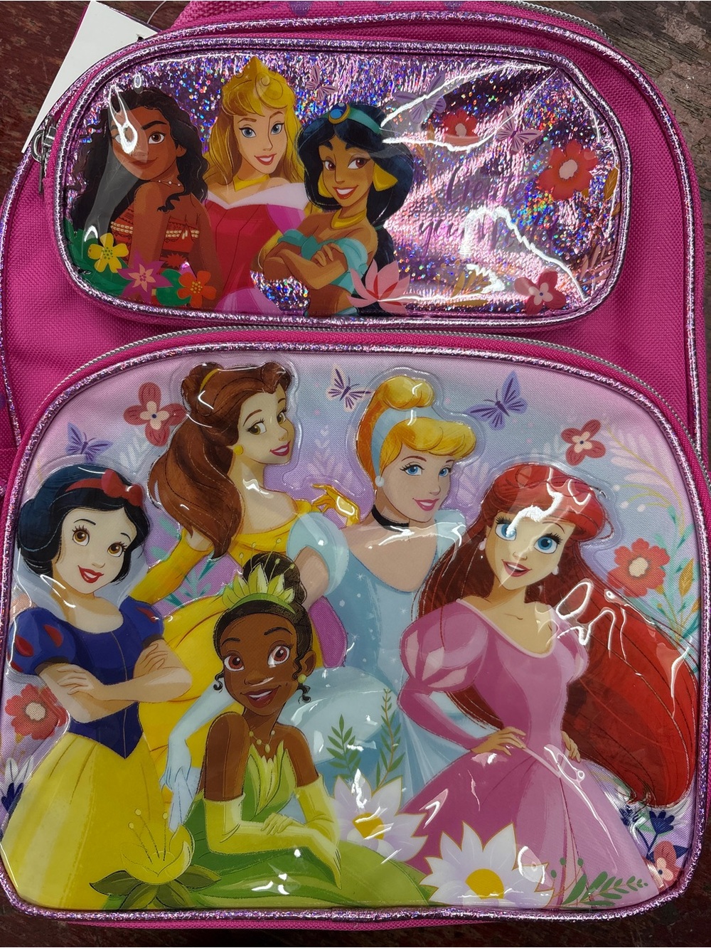 Disney Princess  Small  12 inch, Pink School Backpack,New With Tag!! Size： 12“